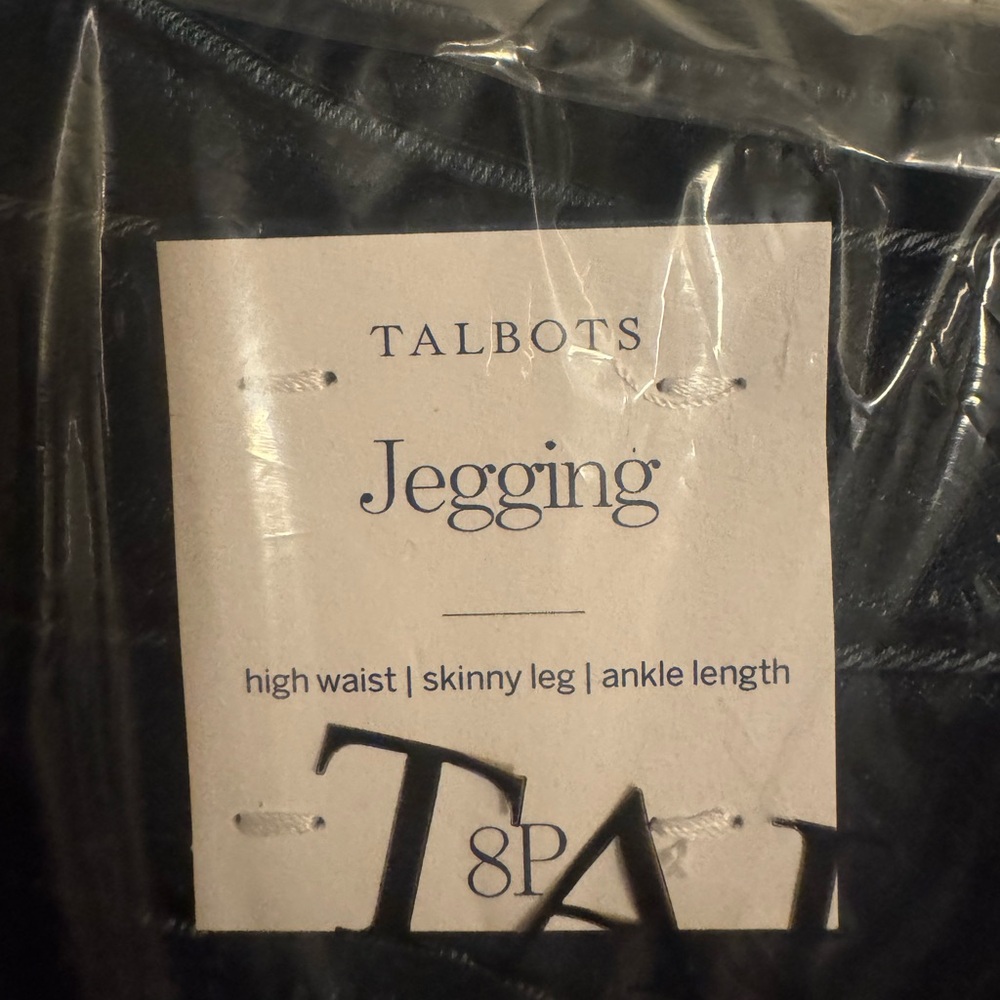 NWT Talbots Women's Denim Jeggings High Waisted Skinny Leg Ankle Length 8 Petite